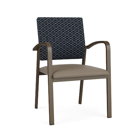 Lesro Newport Guest Chair Metal Frame, Bronze, RS Night Sky Back, MD Farro Seat NP1101